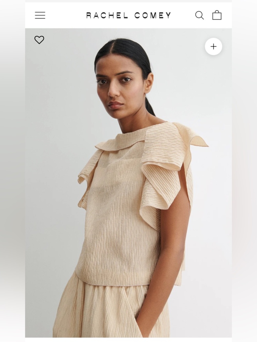 Rachel Comey Light Peach Rivera Top Size Extra Small XS